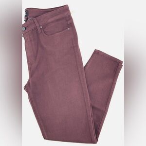 Paige Women’s Hoxton Jeans Pants Size 26 Ankle Skinny Deep Ruby Rich Burgundy